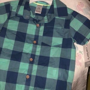 Plaid boys dress shirt
